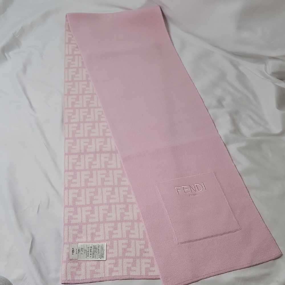 Fendi Soft Pink Monogram Scarf
